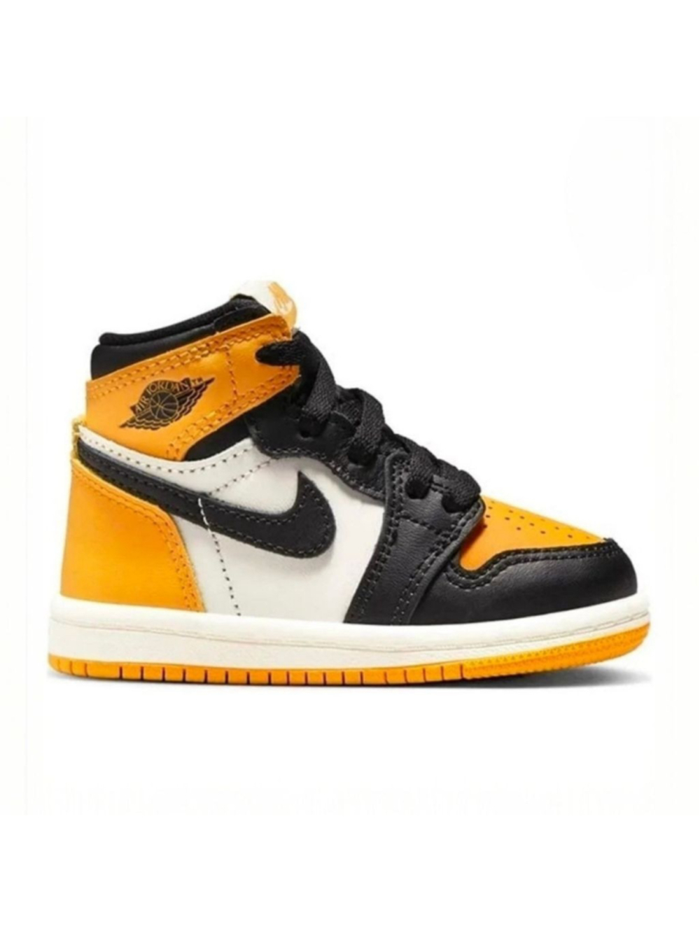 Nike 2C Yellow Black White Air Jordan 1 High Taxi Sneakers